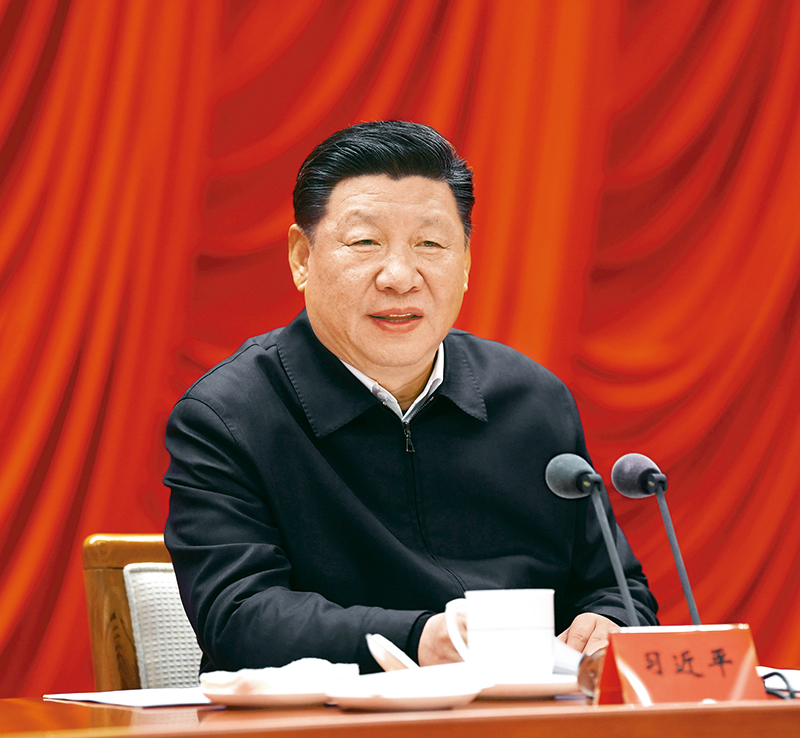 　　2019年1月21日，省部级主要领导干部坚持底线思维着力防范化解重大风险专题研讨班在中央党校开班。中共中央总书记、国家主席、中央军委主席习近平在开班式上发表重要讲话。 新华社记者 饶爱民/摄